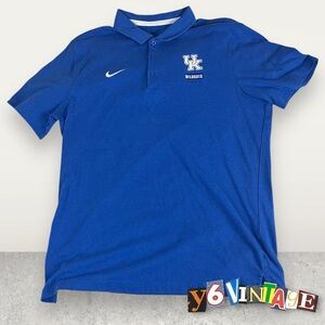 (❌ SOLD ON DEPOP) Large Nike University Of Kentucky Wildcats Polo Shirt